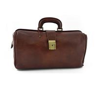 Borsa Per Dottore In Pelle Vera, 1 Scomparto Colore Marrone - Pelletteria Toscana Made In Italy - Business