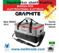 BORSA PER ELETTROUTENSILI E ATTREZZI, 24 Lt, Mod 58G021 - Linea GRAPHITE