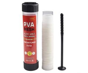 Borsa per esche da pesca in rete PVA, 5 m, design solubile in acqua, con strumento per l'uso con mangiatoie da pesca per migliorare la dispersione delle esche e il successo della pesca (60 mm x 5 m)