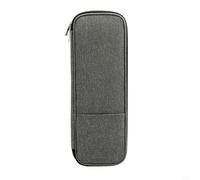 Borsa per ferri da maglia per uncinetti e accessori, organizer con scomparti, contenitore da viaggio portatile, 40 x 15,5 x 2,5 cm (grigio)