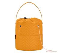 Borsa per filati arancione scuro, borsa per lavori a maglia, organizer per uncinetto, mini sacchetti per riporre i filati per accessori all'uncinetto, ferri da maglia, uncinetti