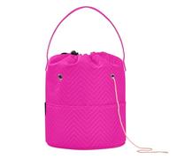 Borsa per filati rosa magenta, piccola borsa per uncinetto, borsa per lavoro a maglia con coulisse, mini sacchetti per riporre i filati per accessori all'uncinetto, ferri da maglia, uncinetti