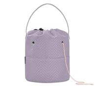 Borsa per filati viola chiaro, piccola borsa per uncinetto, organizer portatile per filati per lavori a maglia, per progetti all'uncinetto, per riporre matasse, ferri da maglia