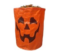 Borsa per foglie di Halloween - 29,92 pollici riutilizzabile a tema - Cestino per la spazzatura all'aperto per accessori da cortile festivo | Grande sacchetto per foglie per parco giochi