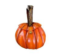 Borsa per foraggiamento in pelle di zucca per riporre gli attrezzi, eleganti decorazioni autunnali per pelle arancione realizzata con cuciture ed elegante hardware per ideale per uso domestico e in