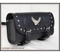 Borsa per Forcella / Zaino Astuccio Porta Utensili IN Cuoio Aquila / A Moto