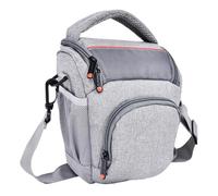 Borsa per fotocamera DSLR, compatibile con Canon, nylon, FT-R5 | custodia nera a spalla con copertura antipioggia impermeabile(Light Grey)
