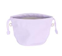 Borsa per fotocamera in PU waterproof con cordoncino e tracolla, viola