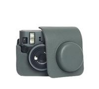 Borsa per fotocamera retrò per Instax mini 41 con tracolla, custodia protettiva in pelle PU, custodia protettiva per fotocamera retrò, custodia protettiva leggera, grigio, Borsa fotografica retrò per
