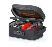 Borsa per fumatori di sigarette a prova di odore Borsa per tabacco Erbe Combinazione di lucchetti Contenitore per sigari Smerigliatrice per tubi Scatola da viaggio Borsa digitale