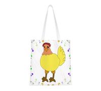 Borsa per gallina cantante. Tela leggera, doppi manici, elegante borsa tote da donna, perfetta per lo shopping, il lavoro e il trasporto quotidiano.