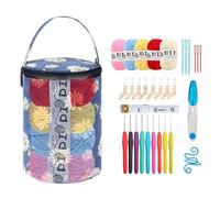 Borsa per gancio per organizzatore di filo, stoccaggio del filo per borsa per maglieria,Supporto per filo Kit gancio per filo Borsa per gancio - Organizzatore di stoccaggio per cavi con manici