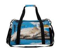 Borsa per gatti che dorme, spallacci regolabili, doppia cerniera, borsa tote con grande capacità e multifunzione, borsa da viaggio per donne, viaggi, palestra, fine settimana.