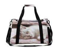 Borsa per gatti che dorme, spallacci regolabili, doppia cerniera, borsa tote con grande capacità e multifunzione, borsa da viaggio per donne, viaggi, palestra, fine settimana.