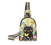 Borsa per gatti da giardino con pittura a olio alla moda per ragazze piccole borse a tracolla leggere per il pacchetto di giorno, Gatto del giardino della pittura ad olio, 1 size