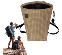 Borsa per gesso in nylon, borsa per magnesia, 16 x 13 x 6 cm, accessorio per bouldering per arrampicata e sollevamento, capacità, resistente all'usura e portatile, tracolla regolabile, boulder e