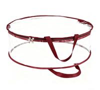 Borsa per ghirlande natalizie realizzata in PVC trasparente, dotata di doppie cerniere e maniglie per una conservazione sicura e un facile trasporto (rosso 90 x 20 cm)