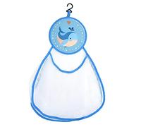 Borsa per giocattoli da bagno con motivo a cartoni animati, in rete, per riporre in modo ordinato i giocattoli da bagno, con ventosa, per un trasporto facile e una conservazione (Delfino)