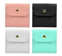 Borsa Per Gioielli In 4 Pezzi, Borsa Per Gioielli Con Chiusura A Scatto, Piccola Borsa Per Gioielli In Pelle Pu, Borsa Da Viaggio Portatile Per Gioielli, Adatta Per Anelli, Orecchini, Collane