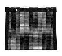 Borsa per griglia in rete per barbecue Borsa per griglia in PTFE antiaderente resistente alle alte temperature per barbecue da campeggio per picnic all'aperto Nero 27x22 cm