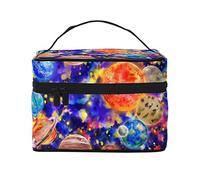 Borsa per il, A Colorful Planet per donne e ragazze, grande organizer, toeletta portatile, articoli da viaggio essenziali