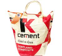 Borsa per il bucato beadbags da materiale riciclato grande rosso