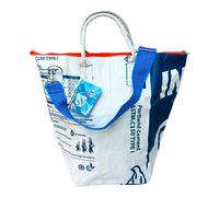 Borsa per il bucato beadbags da materiale riciclato piccola blu