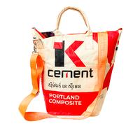 Borsa per il bucato beadbags da materiale riciclato piccola rosso