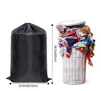 Borsa Per Il Bucato Extra Large Per Dormitorio, Nera, Con Coulisse, Zaino Per