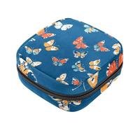 Borsa per il ciclo mestruale con motivo a farfalla per ragazze donne e donne, sacchetti per lo smaltimento dei tovaglioli igienici, sacchetto mestruale con cerniera di grande capacità