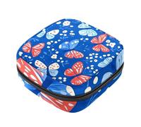 Borsa per il ciclo mestruale delle farfalle, per ragazze e donne, sacchetti per lo smaltimento dei tovaglioli igienici, grande capacità con cerniera per il ciclo mestruale