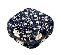 Borsa per il ciclo mestruale per ragazze donne donne motivo floreale ditsy sacchetti per lo smaltimento degli assorbenti igienici, grande capacità con cerniera mestruale sacchetto