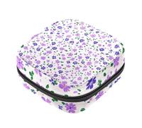 Borsa per il ciclo mestruale per ragazze donne e donne, fiori ditsy colorati senza cuciture sacchetti per lo smaltimento degli assorbenti igienici, grande capacità con cerniera mestruale