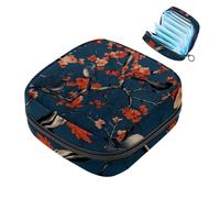 Borsa per il ciclo mestruale per ragazze donne signore, albero e fiore, 141 sacchetti per lo smaltimento degli assorbenti igienici, grande capacità con cerniera