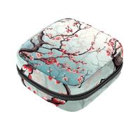 Borsa per il ciclo mestruale per ragazze donne signore, albero e fiore, 2198 sacchetti per lo smaltimento degli assorbenti igienici, grande capacità con cerniera