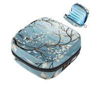 Borsa per il ciclo mestruale per ragazze donne signore, albero e fiore - 97 sacchetti per lo smaltimento degli assorbenti igienici, grande capacità con cerniera