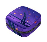 Borsa per il ciclo mestruale per ragazze donne signore, borse per lo smaltimento degli assorbenti igienici Sky Festival Bridge, grande capacità con cerniera
