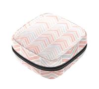 Borsa per il ciclo mestruale per ragazze donne signore, borse per lo smaltimento degli assorbenti igienici a onde triangolari, grande capacità con cerniera