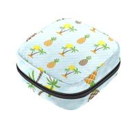 Borsa per il ciclo mestruale per ragazze donne signore, borse per lo smaltimento degli assorbenti igienici ananas, sacchetto mestruale con cerniera di grande capacità