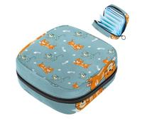 Borsa per il ciclo mestruale per ragazze donne signore, borse per lo smaltimento dei tovaglioli igienici con lische di pesce gatto, grande capacità con cerniera