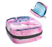 Borsa per il ciclo mestruale per ragazze donne signore, cielo stellato fenicottero-141 sacchetti per lo smaltimento degli assorbenti igienici, grande capacità con cerniera