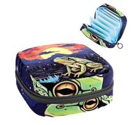 Borsa per il ciclo mestruale per ragazze donne signore, cielo stellato Frog-658 sacchetti per lo smaltimento degli assorbenti igienici, grande capacità con cerniera