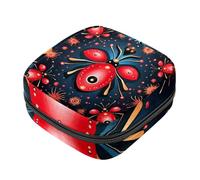 Borsa per il ciclo mestruale per ragazze donne signore, coccinella-163 sacchetti per lo smaltimento degli assorbenti igienici, grande capacità con cerniera