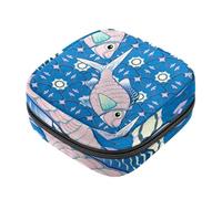 Borsa per il ciclo mestruale per ragazze donne signore, fiori di ciliegio bellissimi sacchetti per lo smaltimento dei tovaglioli igienici, grande capacità con cerniera mestruale Pad Pouch