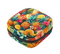 Borsa per il ciclo mestruale per ragazze donne signore, foglie di ananas sacchetti per lo smaltimento degli assorbenti igienici, sacchetto mestruale con cerniera di grande capacità