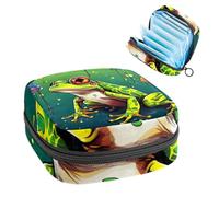 Borsa per il ciclo mestruale per ragazze donne signore, Frog-2012 sacchetti per lo smaltimento dei tovaglioli igienici, sacchetto mestruale con cerniera di grande capacità