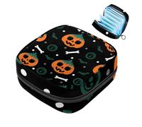 Borsa per il ciclo mestruale per ragazze donne signore, Happy Halloween-646 sacchetti per lo smaltimento degli assorbenti igienici, grande capacità con cerniera