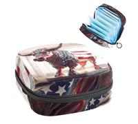 Borsa per il ciclo mestruale per ragazze donne signore, Independence Day Bomber-273 sacchetti per lo smaltimento degli assorbenti igienici, grande capacità con cerniera