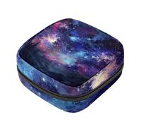 Borsa per il ciclo mestruale per ragazze donne signore, ipnotizzante universo cielo stellato sacchetti per lo smaltimento dei tovaglioli igienici, grande capacità con cerniera mestruale sacchetto