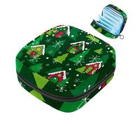Borsa per il ciclo mestruale per ragazze donne signore, Merry Christmas Tree-502 sacchetti per lo smaltimento dei tovaglioli igienici, grande capacità con cerniera mestruale